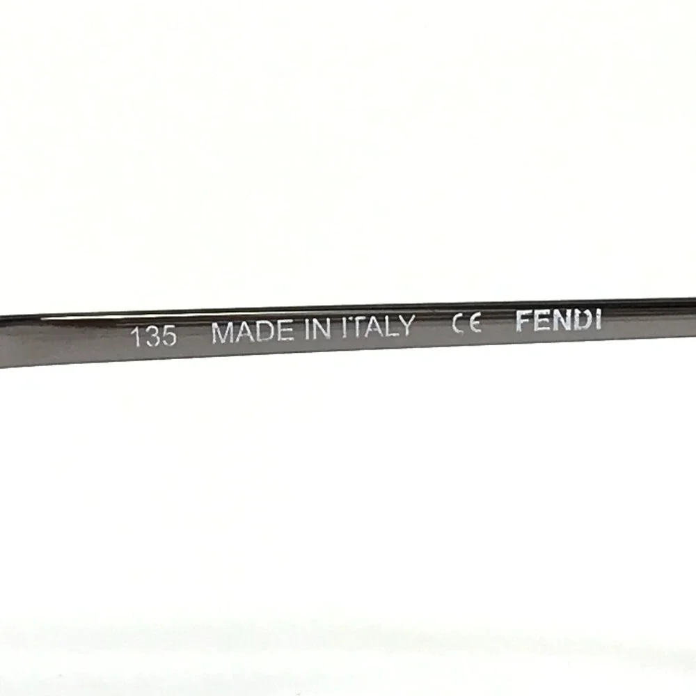 Fendi Eyeglasses Frames F959 730 Shiny NIckel Dark Silver Cat Eye 54-16-135